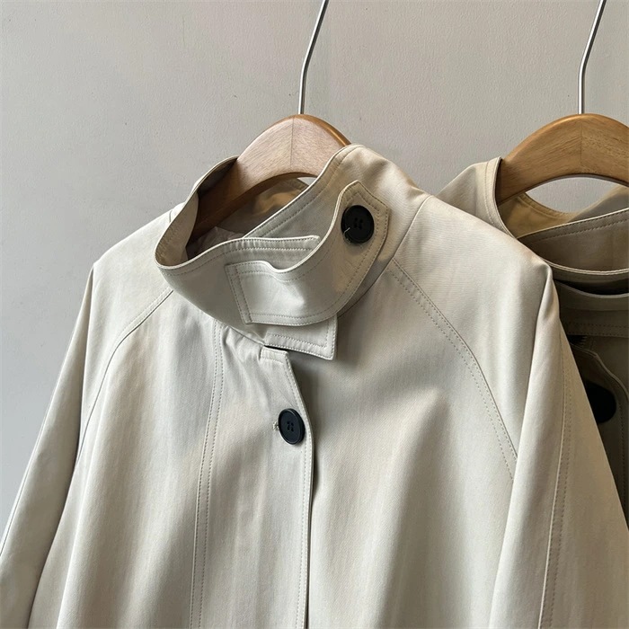 トレンチコート レディース 春秋 羽織り ブルゾン アウター 無地 長袖 大きいサイズ おしゃれ ポンチョ風 コート ジャケット カーディガン シンプル カジュアル ジップアップ トップス 長袖 ステ