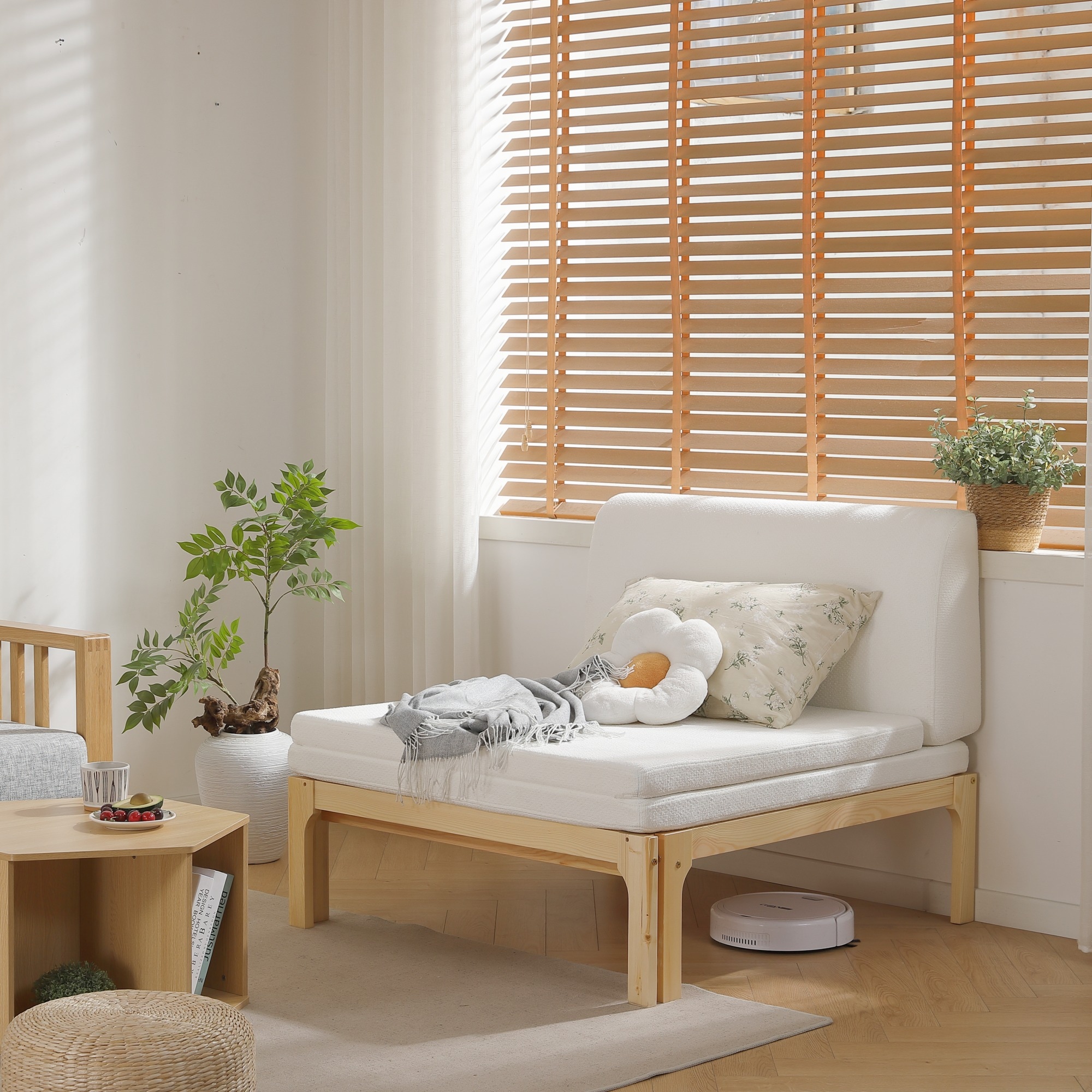 【本日限り激安SALE】ディベッド ソファベッド シングル 天然木製 伸長式ベッド ベッドフレーム 伸縮 下収納 おしゃれ 2way 天然木 来客用 リビング パイン材 すのこ仕様