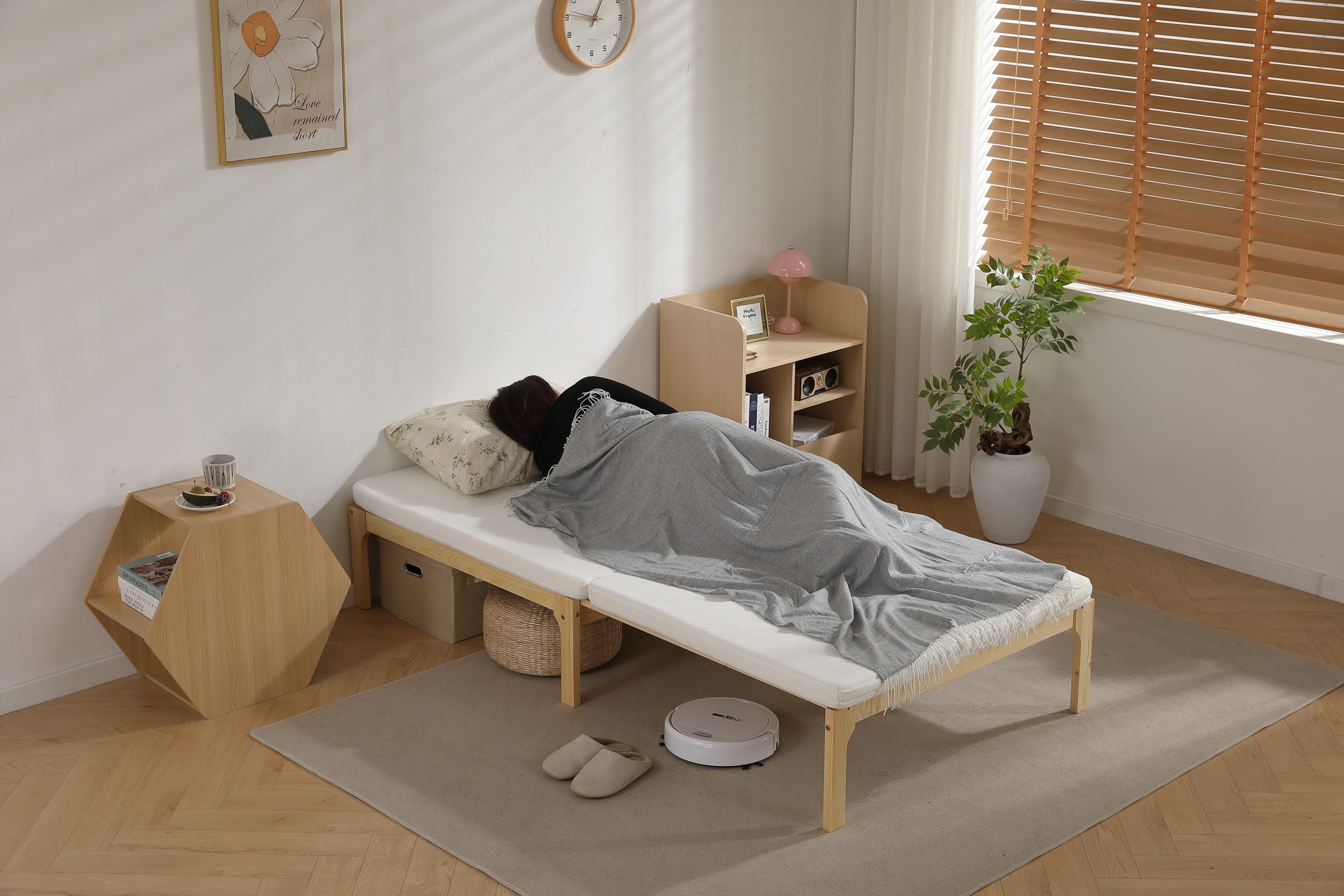 【本日限り激安SALE】ディベッド ソファベッド シングル 天然木製 伸長式ベッド ベッドフレーム 伸縮 下収納 おしゃれ 2way 天然木 来客用 リビング パイン材 すのこ仕様