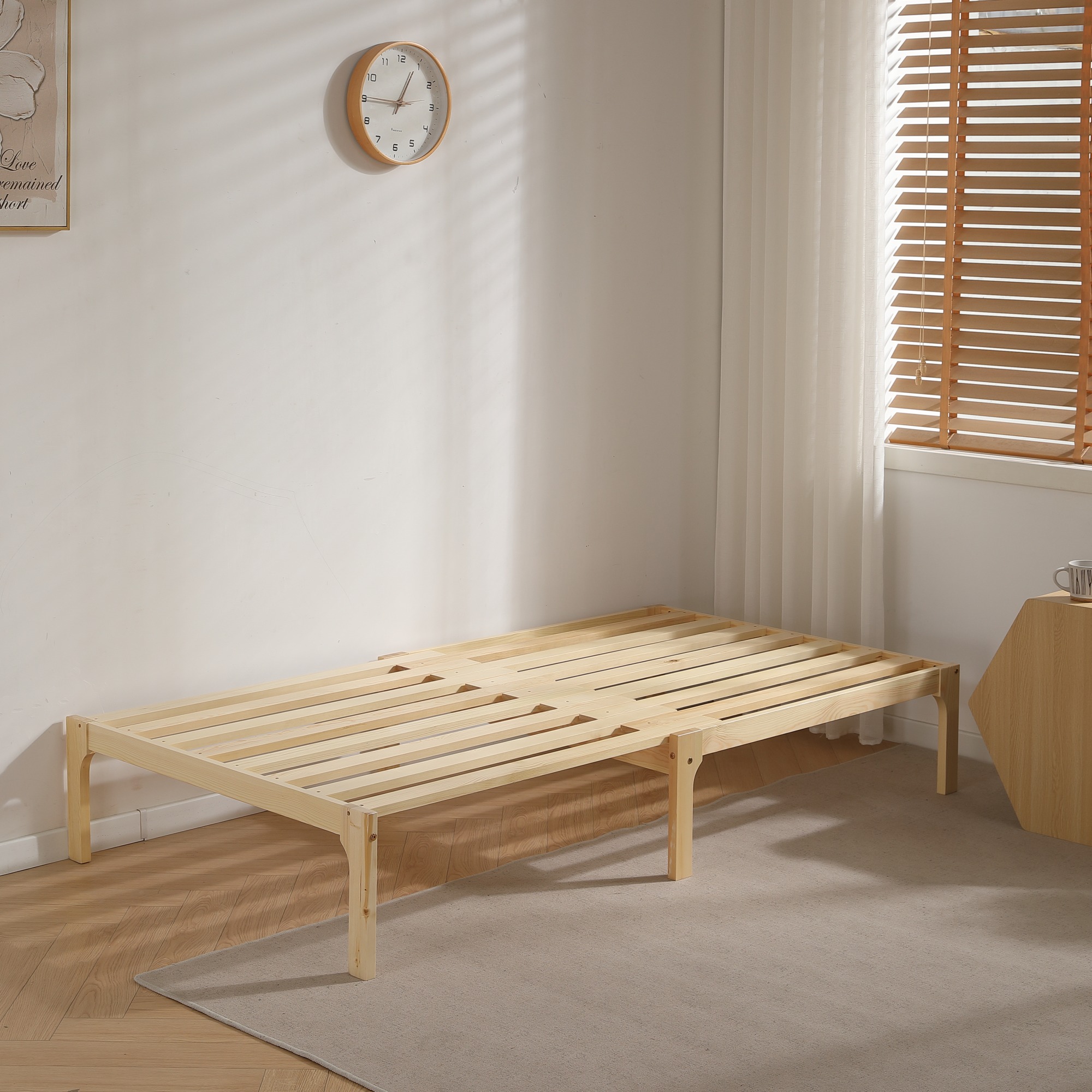 【本日限り激安SALE】ディベッド ソファベッド シングル 天然木製 伸長式ベッド ベッドフレーム 伸縮 下収納 おしゃれ 2way 天然木 来客用 リビング パイン材 すのこ仕様