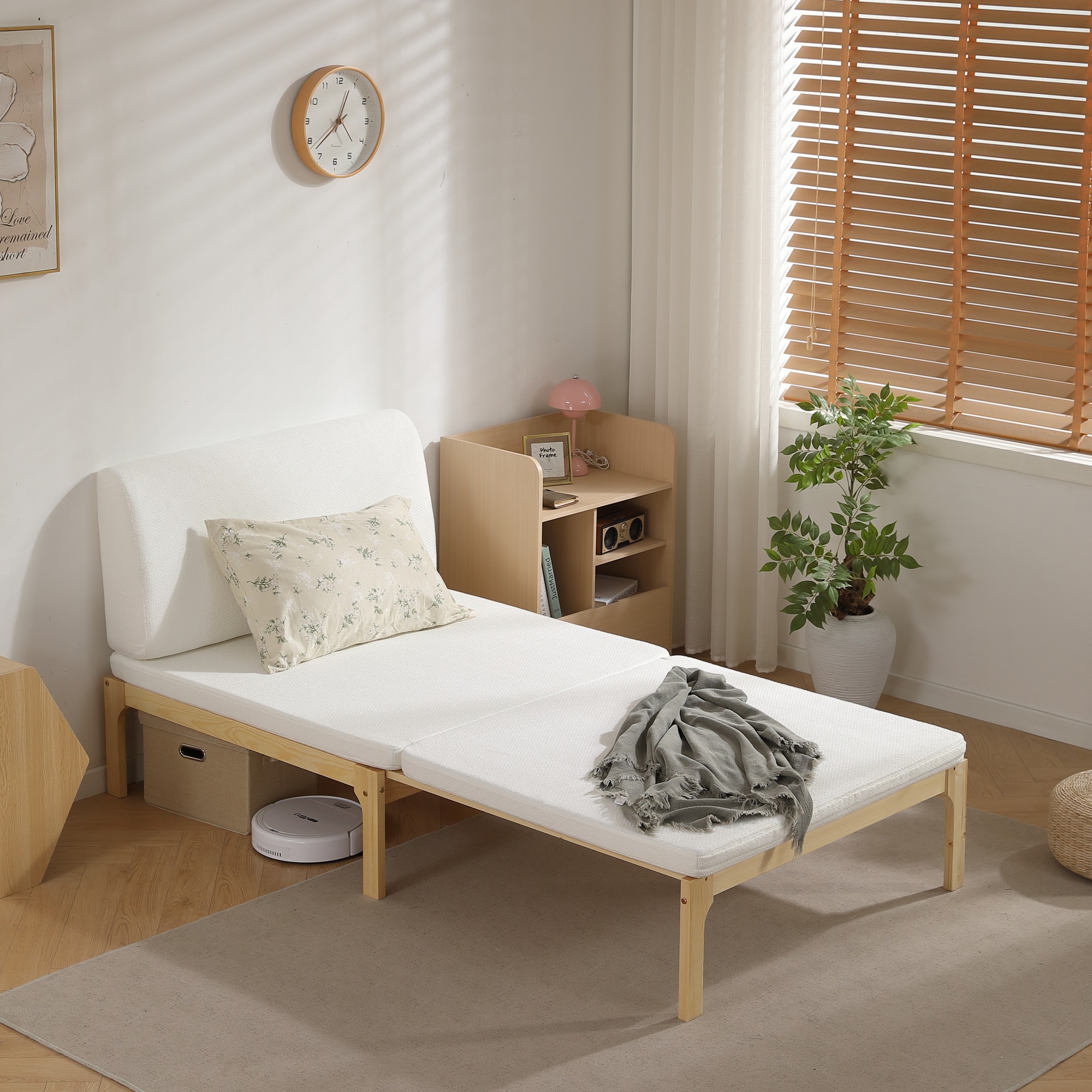 【本日限り激安SALE】ディベッド ソファベッド シングル 天然木製 伸長式ベッド ベッドフレーム 伸縮 下収納 おしゃれ 2way 天然木 来客用 リビング パイン材 すのこ仕様