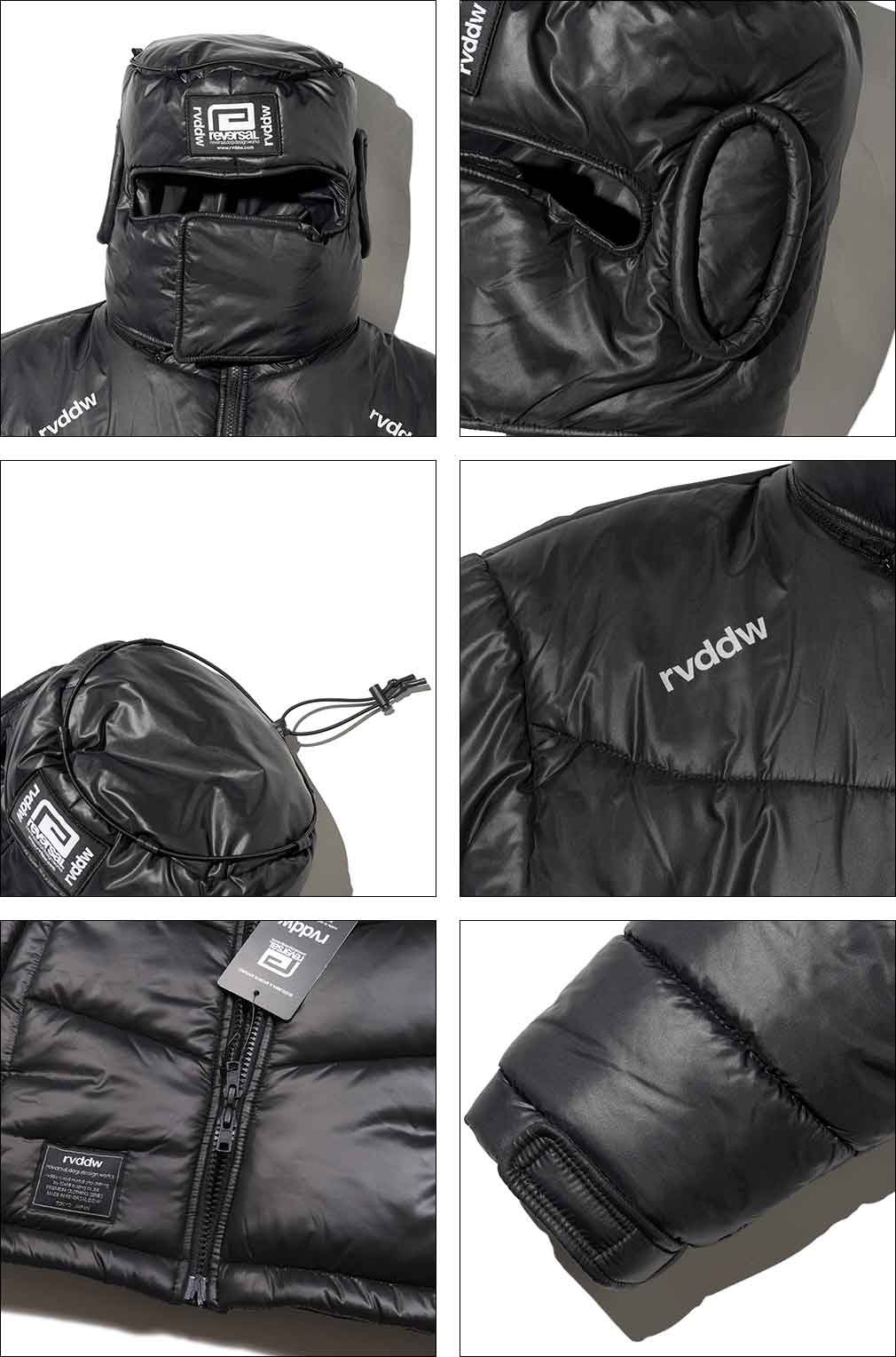 リバーサル 中綿ダウンジャケット reversal rvddw 中わた アウター メンズ レディース ブランド 大きいサイズ おしゃれ 格闘技 黒