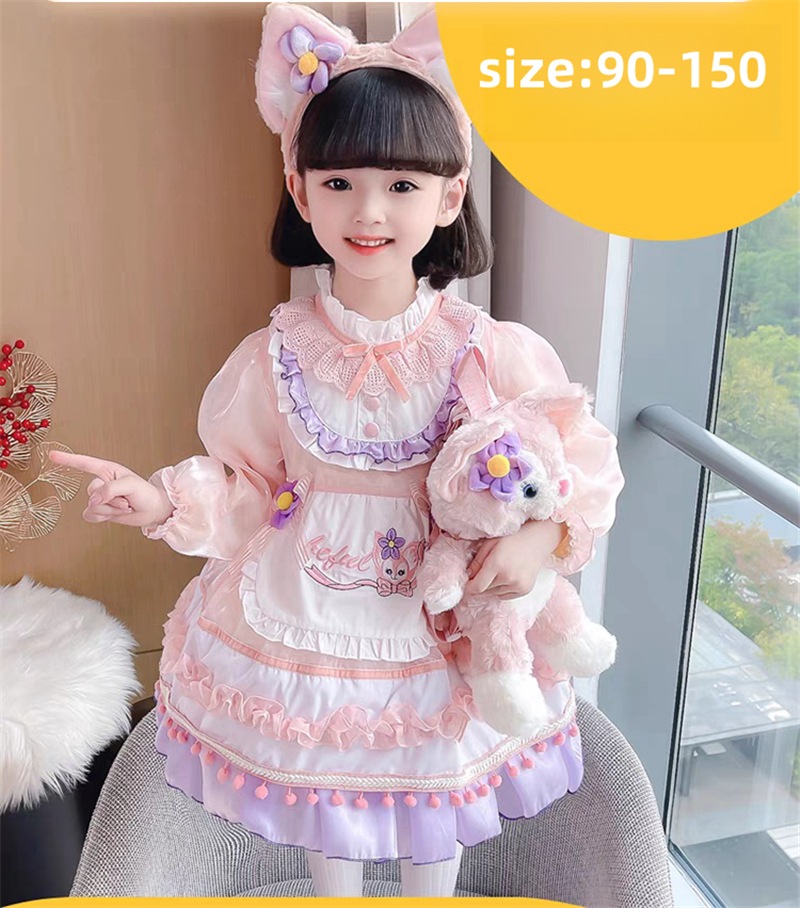 韓国　子供服 着ぐるみ ダッフィーキッズ服 ドレス ワンピース衣装 レナベルcosplay イベント可愛いお姫様　保温