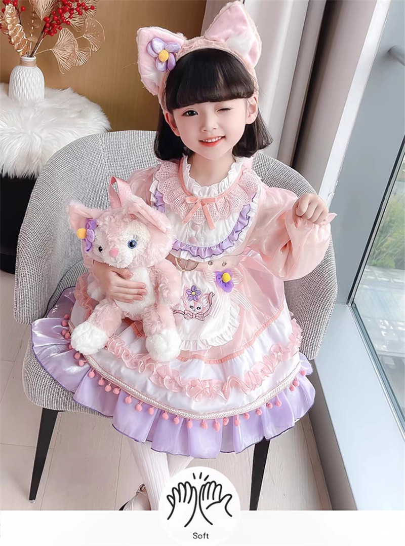 韓国　子供服 着ぐるみ ダッフィーキッズ服 ドレス ワンピース衣装 レナベルcosplay イベント可愛いお姫様　保温