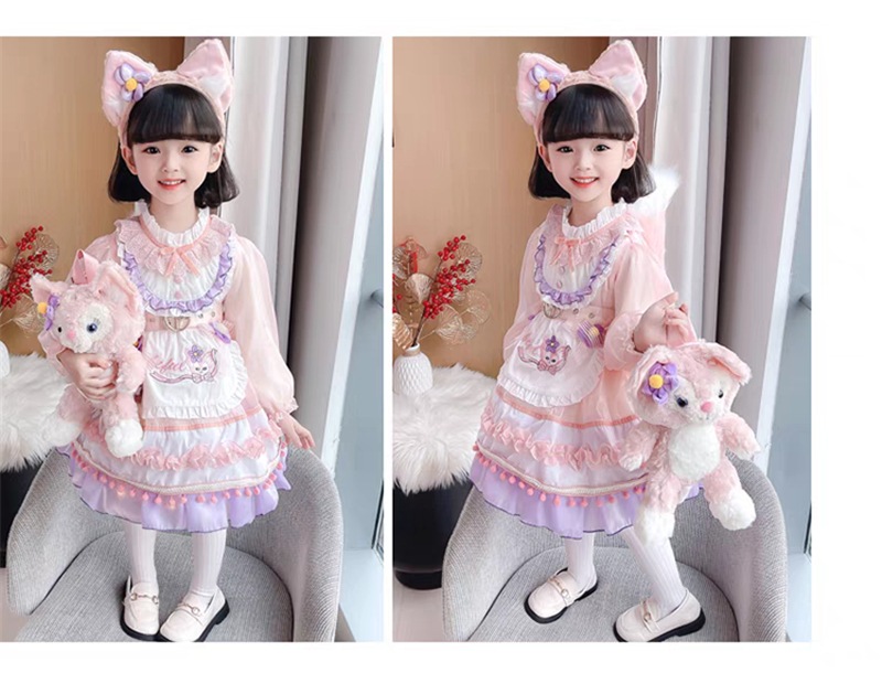 韓国　子供服 着ぐるみ ダッフィーキッズ服 ドレス ワンピース衣装 レナベルcosplay イベント可愛いお姫様　保温