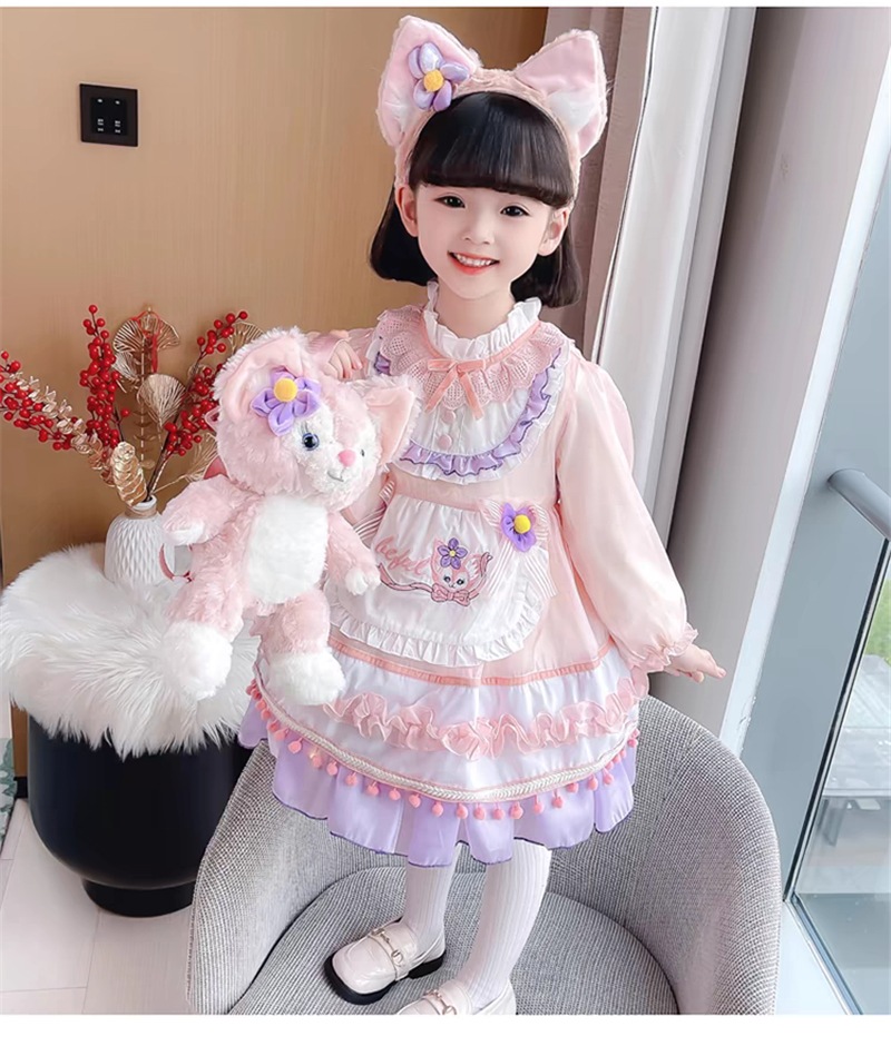 韓国　子供服 着ぐるみ ダッフィーキッズ服 ドレス ワンピース衣装 レナベルcosplay イベント可愛いお姫様　保温