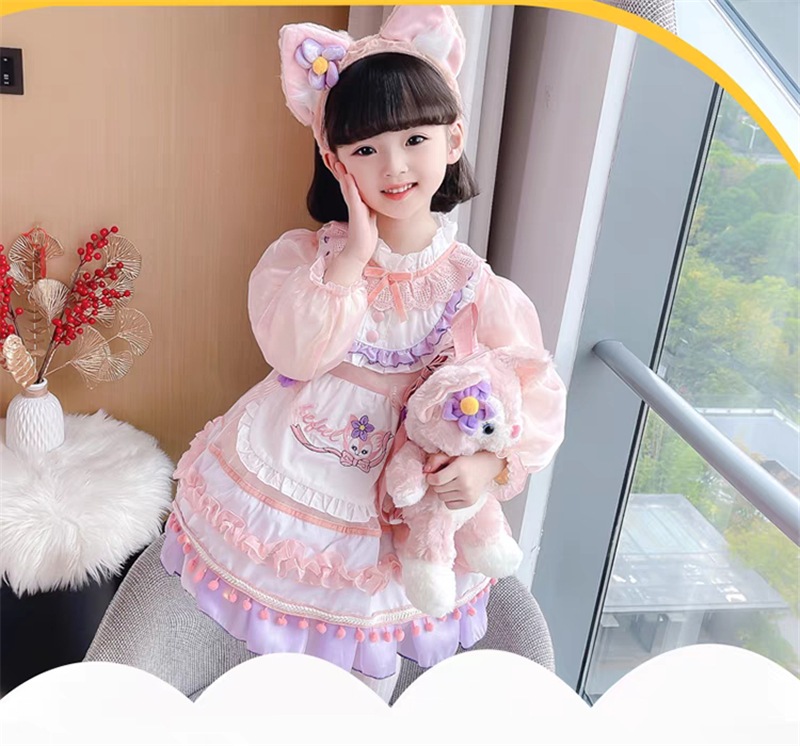 韓国　子供服 着ぐるみ ダッフィーキッズ服 ドレス ワンピース衣装 レナベルcosplay イベント可愛いお姫様　保温