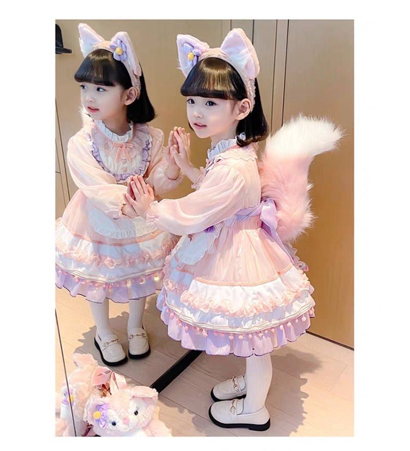 韓国　子供服 着ぐるみ ダッフィーキッズ服 ドレス ワンピース衣装 レナベルcosplay イベント可愛いお姫様　保温