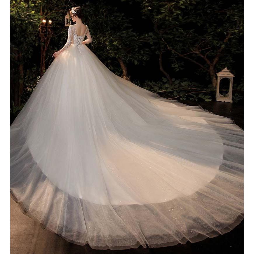 ウェディングドレス パフスリーブ プリンセスドレス 白 結婚式ドレス ビーズ スパンコール 高級感 トレーンドレス 花嫁ドレス vネック ウェディングドレス 袖あ ウェディングドレス パフスリーブ プリンセスドレス 白 結婚式ドレス ビーズ スパンコール 高級感 トレーンドレス 花嫁ドレス vネック ウェディングドレス 袖あ