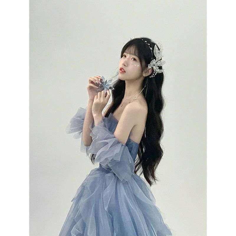 ドレス女性プリンセスドレス2024成人式誕生日パーティーテーマロリータドレス甘くてエレガント