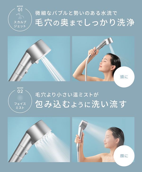 【動作確認のみ使用】SALONIA サロニア　シャワーヘッド ダブル泡機能付き Qoo10] SALONIA 【公式】 サロニア シャワーヘッド [セ