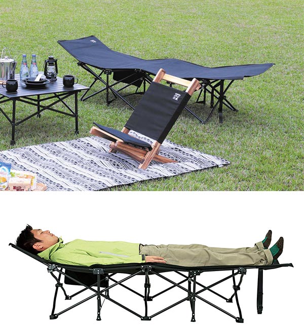 キャンピングベッド キャプテンスタッグ ブラックラベル （ ベッド 折りたたみ アウトドアベッド ）