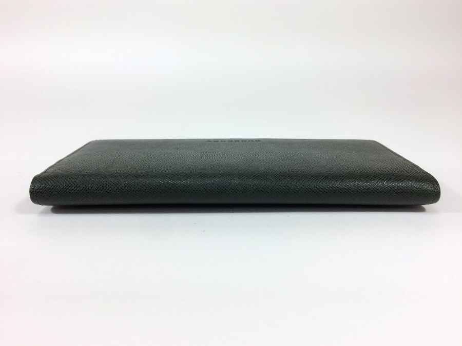 長財布 レザー ディープグリーン 中古品