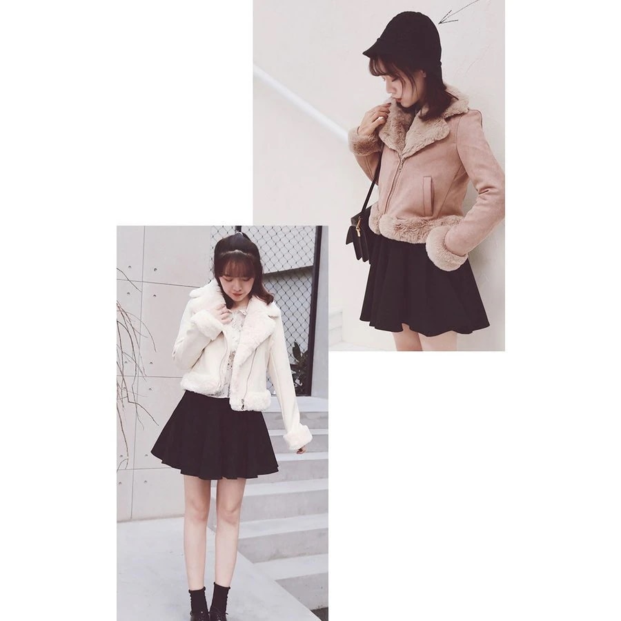 【新作登場】レディース毛皮コート フェイクファーライダースジャケット モッズコート レディース アウター ウール レディース アウター レディース コート-Q250419-1922