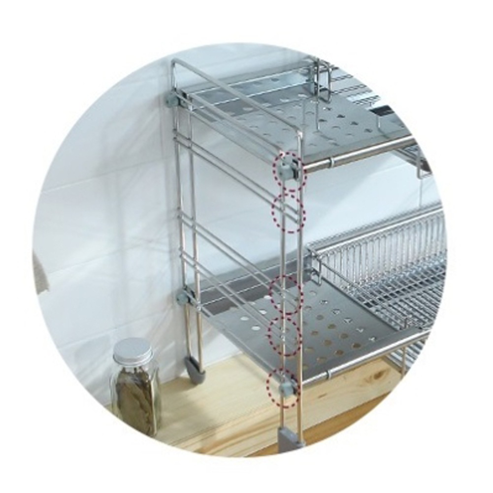Casero 食器乾燥ラック ステンレス2段 便利な幅調節 52cm92cm [並行収入]