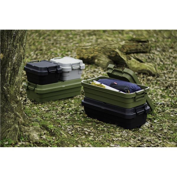 収納ボックス S蓋 40L LOW TYPE 約幅78x奥行39x高さ24cm ブラック トランクカーゴ 日本製 完成品 ベランダ 車載 アウトドア