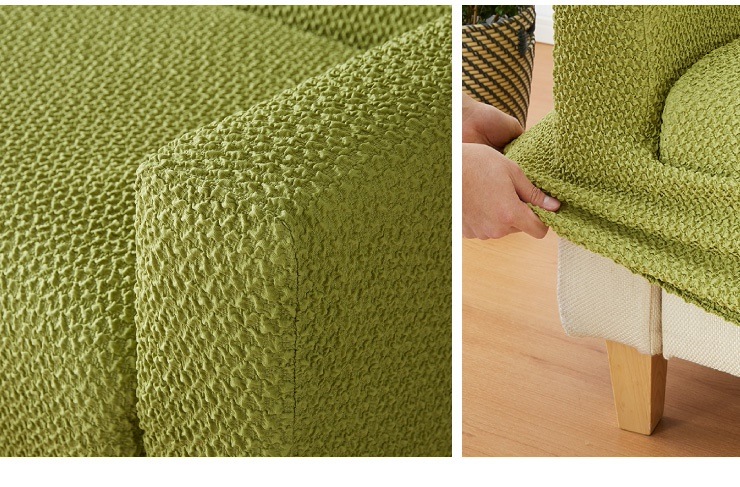 ソファーカバー 3人掛け 肘付き ウエーブ生地 洗える ウォッシャブル 北欧 おしゃれ 三人掛け 肘あり 肘掛けあり フィット ズレない ストレッチ 伸縮 [ReFit] リフィット カバー ソファ