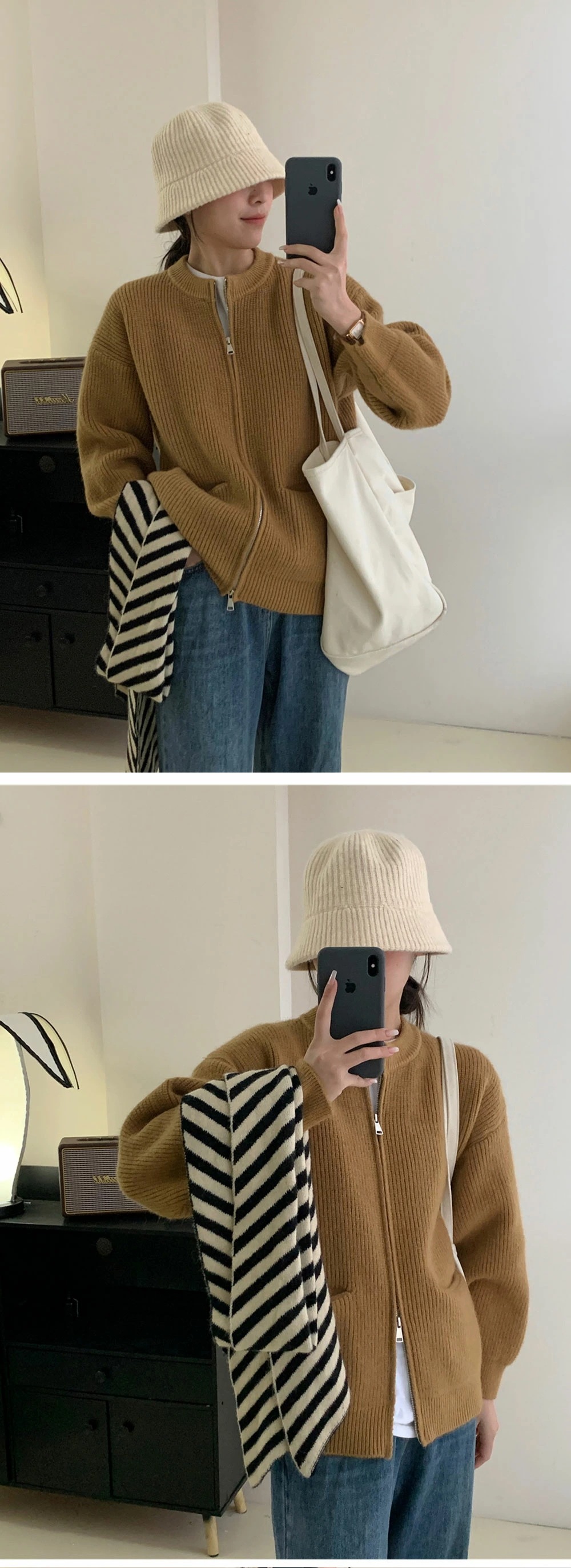 , ニットジャケット カーディガン ニットカーディガン ダブルジップ付き レディース ニット カーディガン 秋 ジップ付き トップス ニットウェア おしゃれ 無地 シンプル あたたか 体型カバー 保温