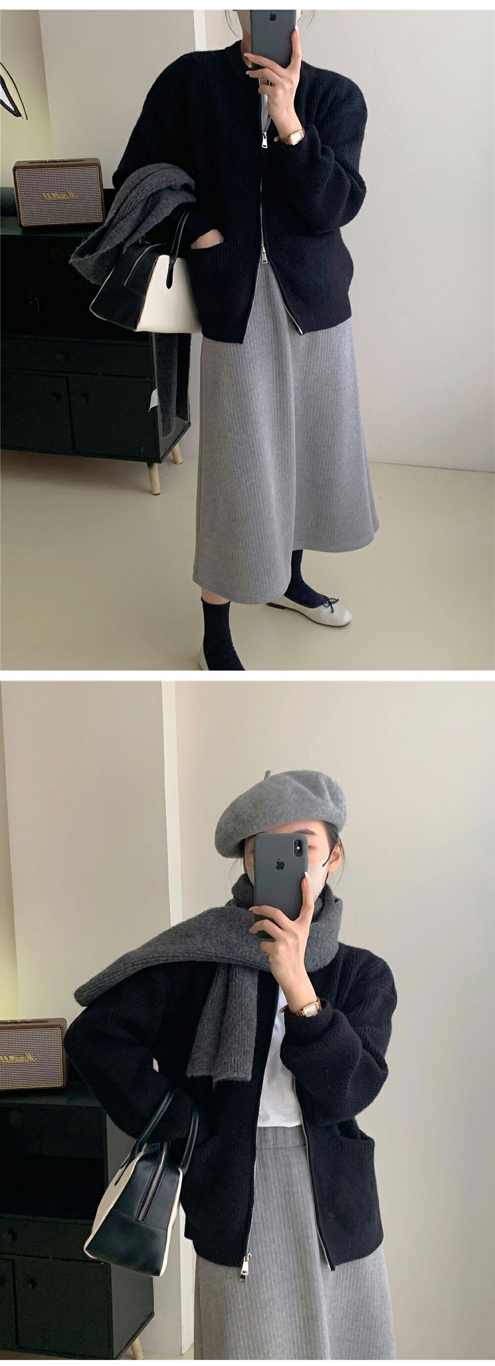 , ニットジャケット カーディガン ニットカーディガン ダブルジップ付き レディース ニット カーディガン 秋 ジップ付き トップス ニットウェア おしゃれ 無地 シンプル あたたか 体型カバー 保温