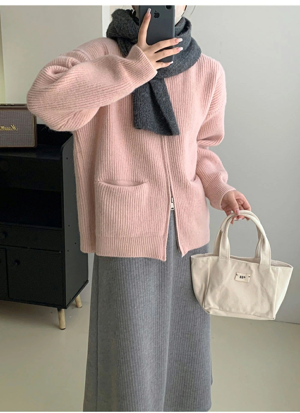 , ニットジャケット カーディガン ニットカーディガン ダブルジップ付き レディース ニット カーディガン 秋 ジップ付き トップス ニットウェア おしゃれ 無地 シンプル あたたか 体型カバー 保温