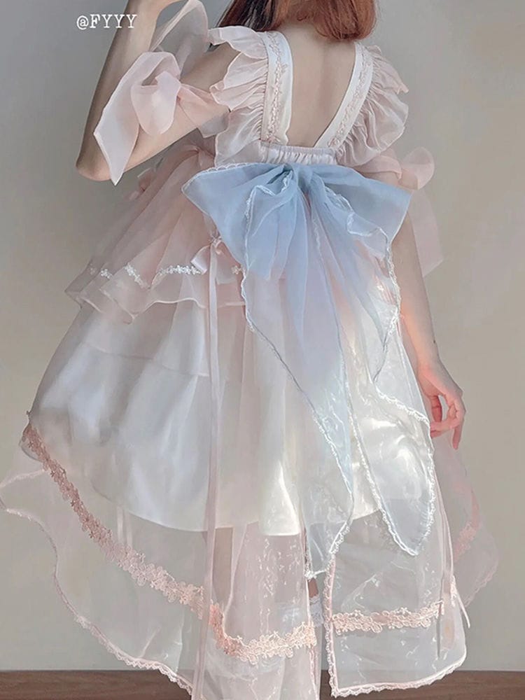 【リボン送り】可愛い仙気中華風lolitaワンピース女性洋服ロリータ姫スカート