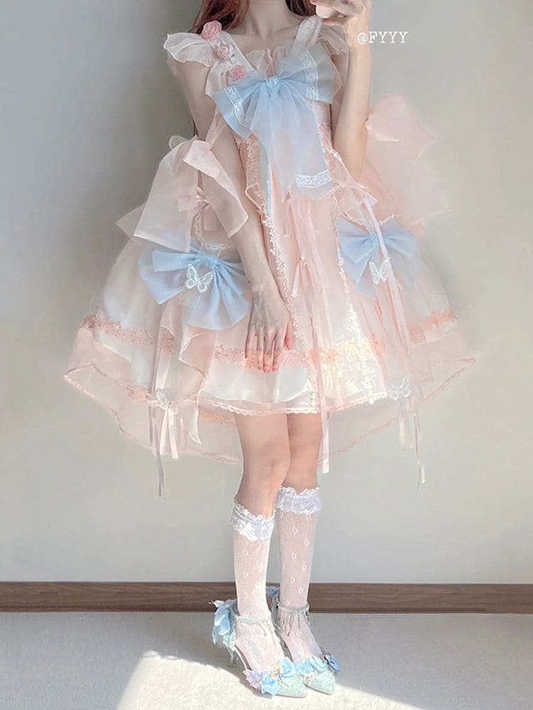 【リボン送り】可愛い仙気中華風lolitaワンピース女性洋服ロリータ姫スカート
