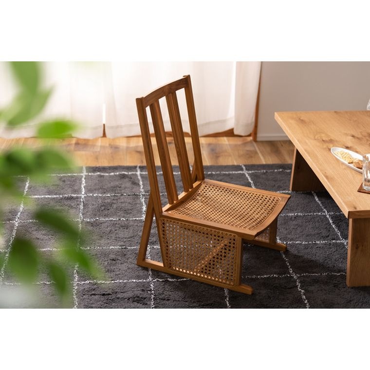 フロアチェア 約42×51.5×67×25.5cm NA ラタンチェア チェア 椅子 ラタン 1人掛け フロアチェア ナチュラル シンプル アジアン 籐 天然素材 完成品 おしゃれ 敬老の日