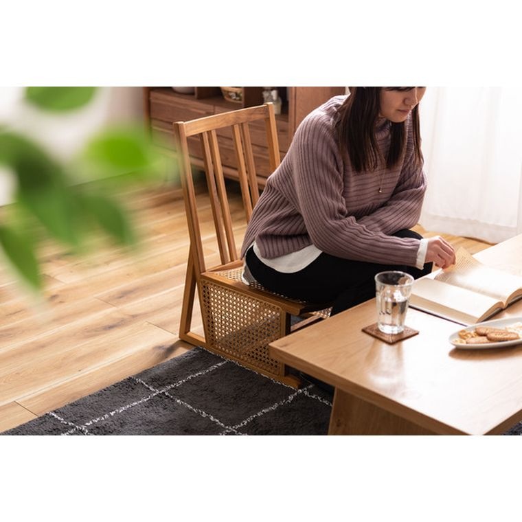 フロアチェア 約42×51.5×67×25.5cm NA ラタンチェア チェア 椅子 ラタン 1人掛け フロアチェア ナチュラル シンプル アジアン 籐 天然素材 完成品 おしゃれ 敬老の日