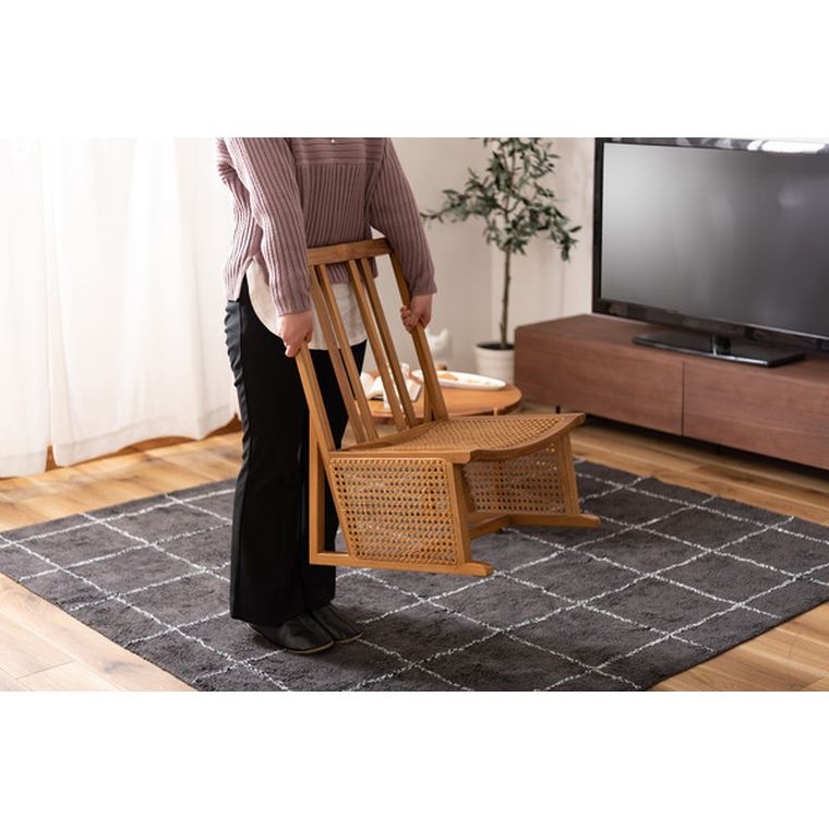 フロアチェア 約42×51.5×67×25.5cm NA ラタンチェア チェア 椅子 ラタン 1人掛け フロアチェア ナチュラル シンプル アジアン 籐 天然素材 完成品 おしゃれ 敬老の日