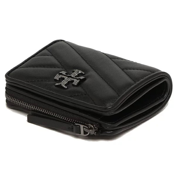 Qoo10] TORY BURCH 二つ折り財布 キラ ミニ財布 ブラック