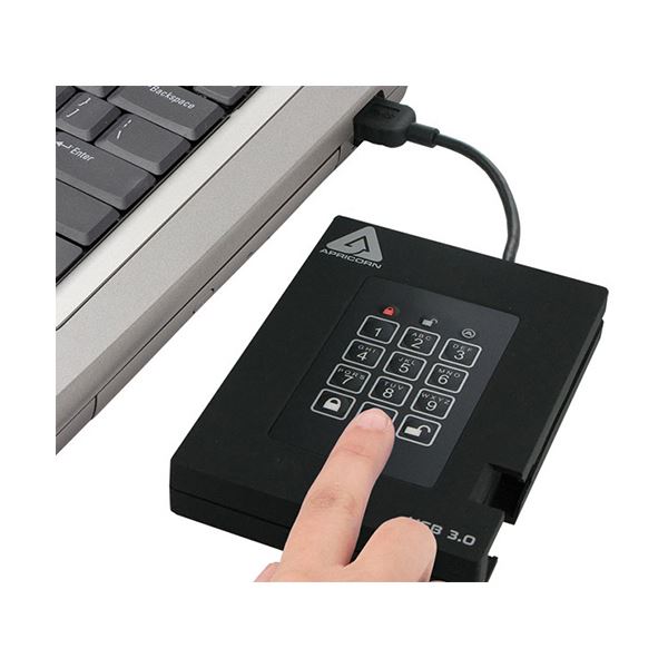 Apricorn AegisFortress 暗証番号対応ポータブルHDD 500GB A25-3PL256-500F(R2)1台 Apricorn AegisFortress 暗証番号対応ポータブルHDD 500GB A25-3PL256-500F(R2)1台