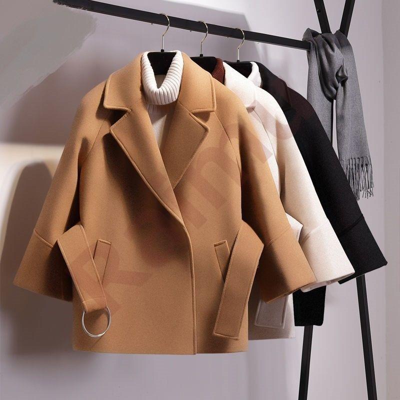 HOT!!!レディースラシャコートショート丈チェスターコートトレンチコートアウター大きいサイズ着痩せお洒落203040体型カバー通勤