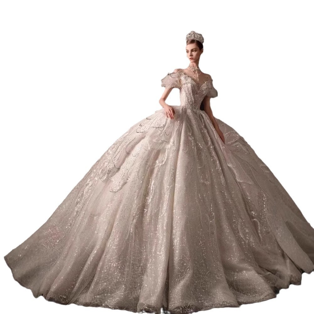 【期間限定】ウェディングドレス サテン生地 刺繍 結婚式 ドレス ウェディングドレス パーティードレス 演奏会 発表会 結婚式 ワンピースウェディングドレス パーティードレス 花嫁ドレス ベアトップ