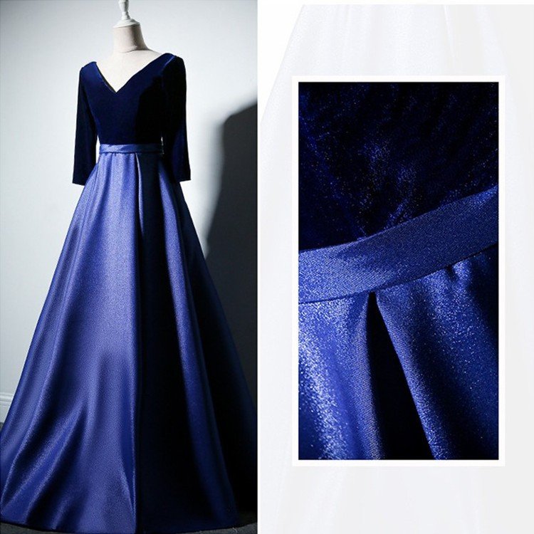 ロングドレス 演奏会 結婚式 ドレス 袖あり マキシ丈 aライン パーティードレス フォーマル ピア