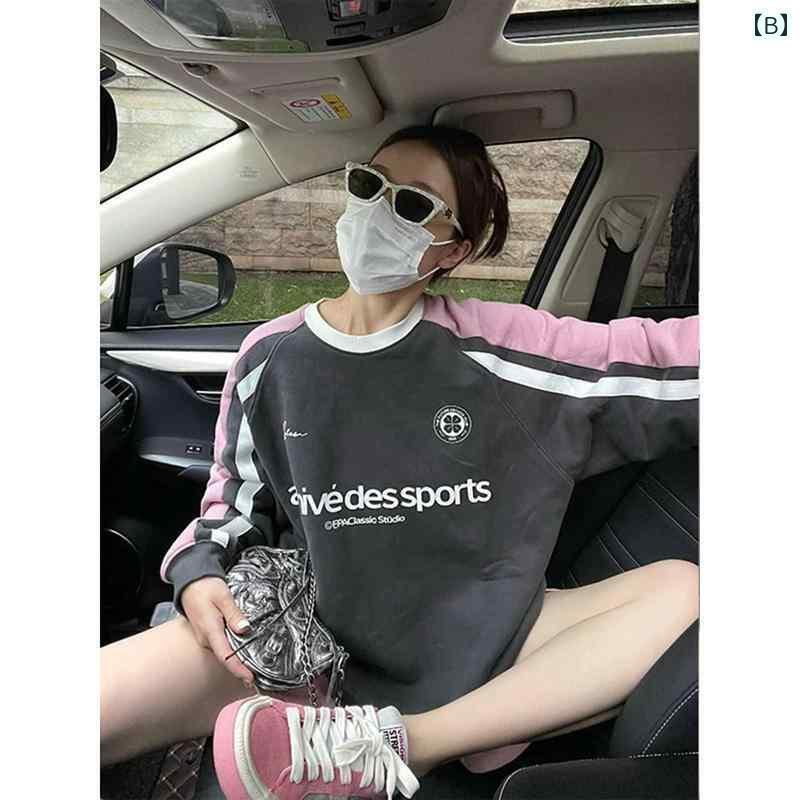 Tシャツ 半袖 コントラスト カラー リボン プルオーバー スウェットシャツ 2025 秋 薄手 ステッチ ハイ ストリート チャイナ風 カジュアル アメリカン ラウンドネック Tシャツ 半袖 コントラスト カラー リボン プルオーバー スウェットシャツ 2025 秋 薄手 ステッチ ハイ ストリート チャイナ風 カジュアル アメリカン ラウンドネック