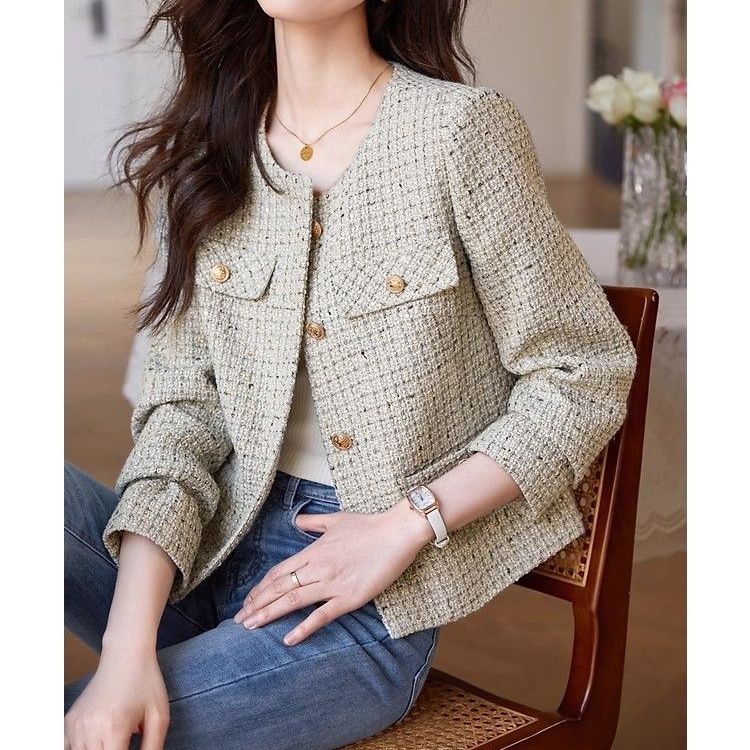 24新型流行ファッション気質優雅で洗練された小香風上着韓国版ファッションの短いコート女性 24新型流行ファッション気質優雅で洗練された小香風上着韓国版ファッションの短いコート女性