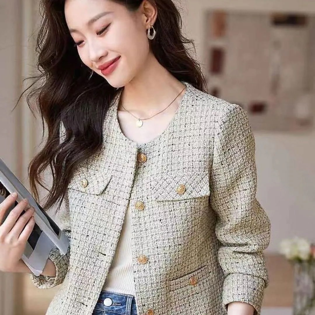 24新型流行ファッション気質優雅で洗練された小香風上着韓国版ファッションの短いコート女性 24新型流行ファッション気質優雅で洗練された小香風上着韓国版ファッションの短いコート女性