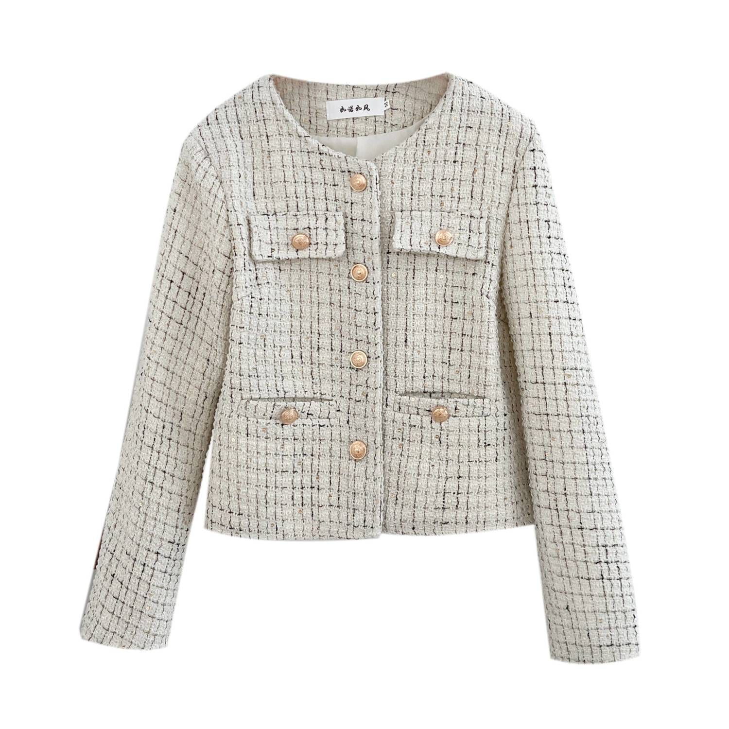 24新型流行ファッション気質優雅で洗練された小香風上着韓国版ファッションの短いコート女性 24新型流行ファッション気質優雅で洗練された小香風上着韓国版ファッションの短いコート女性