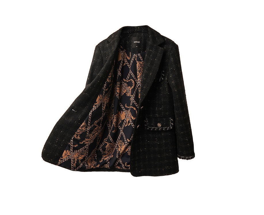 【UNTAGE】 SINGLE BREASTED BOUCLE TWEED BLAZER FOR WOMAN