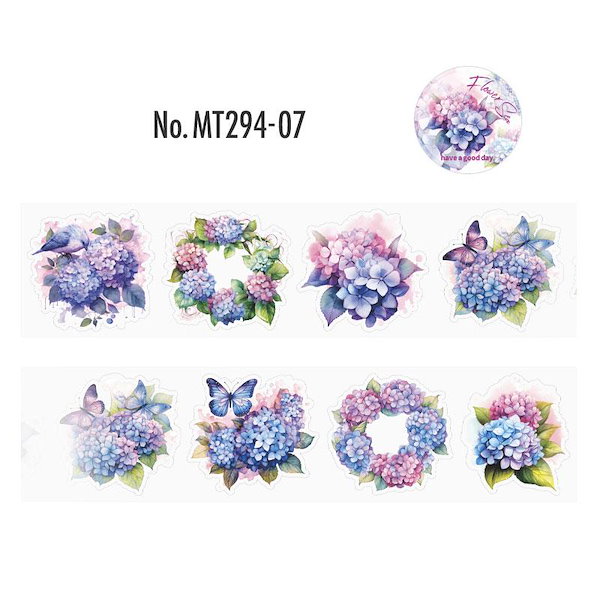 海外 PETテープ マスキングテープ 青薔薇 Qoo10] コラージュ 素材 マスキングテープ マス