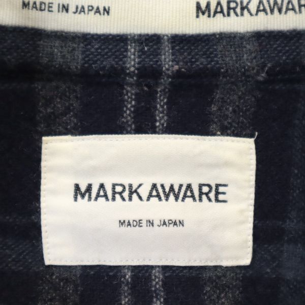 日本製 カシミヤブレンド チェック柄 長袖 ボタンダウンシャツ 1 紺系 レディース 日本製 カシミヤブレンド チェック柄 長袖 ボタンダウンシャツ 1 紺系 レディース