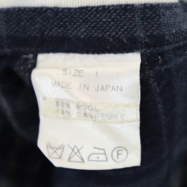 日本製 カシミヤブレンド チェック柄 長袖 ボタンダウンシャツ 1 紺系 レディース 日本製 カシミヤブレンド チェック柄 長袖 ボタンダウンシャツ 1 紺系 レディース