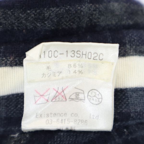 日本製 カシミヤブレンド チェック柄 長袖 ボタンダウンシャツ 1 紺系 レディース 日本製 カシミヤブレンド チェック柄 長袖 ボタンダウンシャツ 1 紺系 レディース