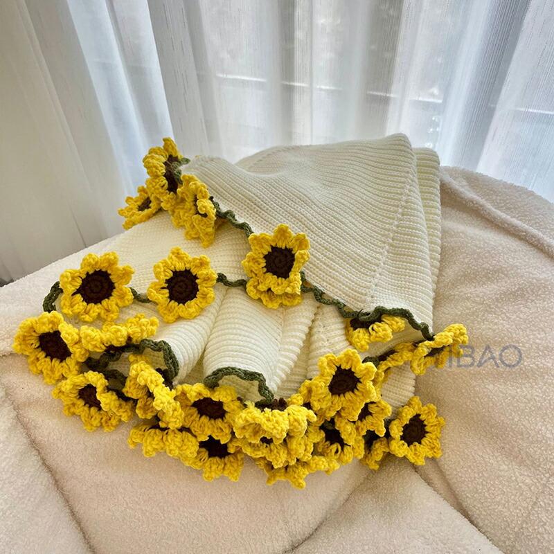 Qoo10] 【お得なセール】花束ブランケット 完成品