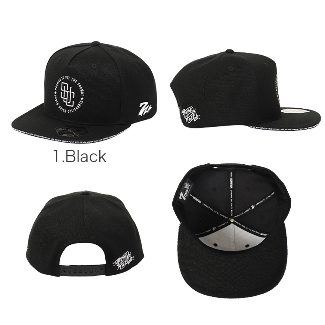 キャップ セブンユニオン スナップバック メンズ 帽子 ブランド ロゴ ベースボールキャップ ツートンカラー 5パネル 野球帽 レディース 男女兼用
