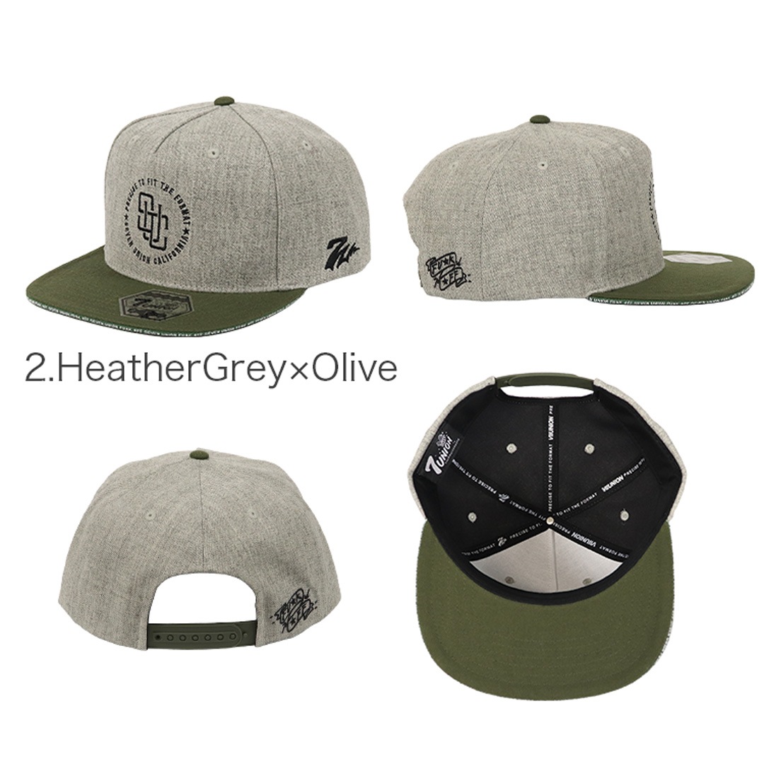 キャップ セブンユニオン スナップバック メンズ 帽子 ブランド ロゴ ベースボールキャップ ツートンカラー 5パネル 野球帽 レディース 男女兼用