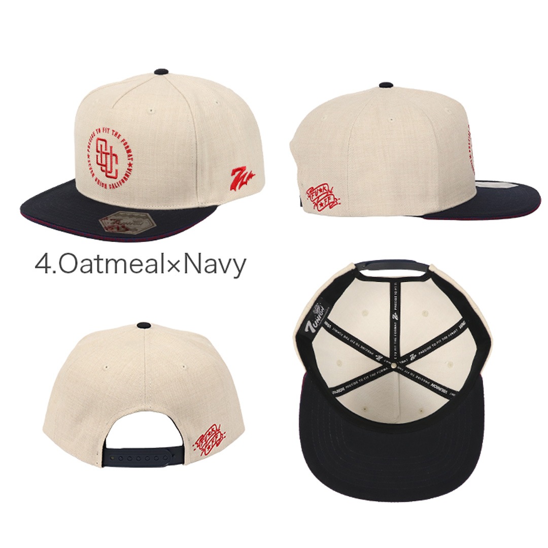 キャップ セブンユニオン スナップバック メンズ 帽子 ブランド ロゴ ベースボールキャップ ツートンカラー 5パネル 野球帽 レディース 男女兼用