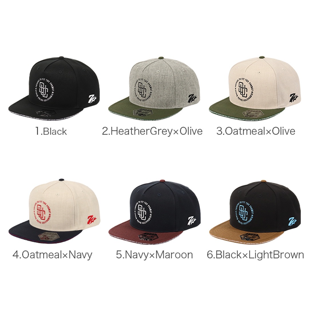 キャップ セブンユニオン スナップバック メンズ 帽子 ブランド ロゴ ベースボールキャップ ツートンカラー 5パネル 野球帽 レディース 男女兼用