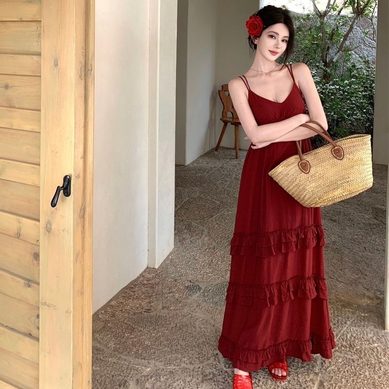 ワンピース キャミ キャミワンピース ロング レディース ティアードワンピース ノースリーブ Vネック Aライン きれいめ シンプル 大人 おしゃれ セクシー エレガント 無地 春 夏 お出かけ 休日 ワンピース キャミ キャミワンピース ロング レディース ティアードワンピース ノースリーブ Vネック Aライン きれいめ シンプル 大人 おしゃれ セクシー エレガント 無地 春 夏 お出かけ 休日