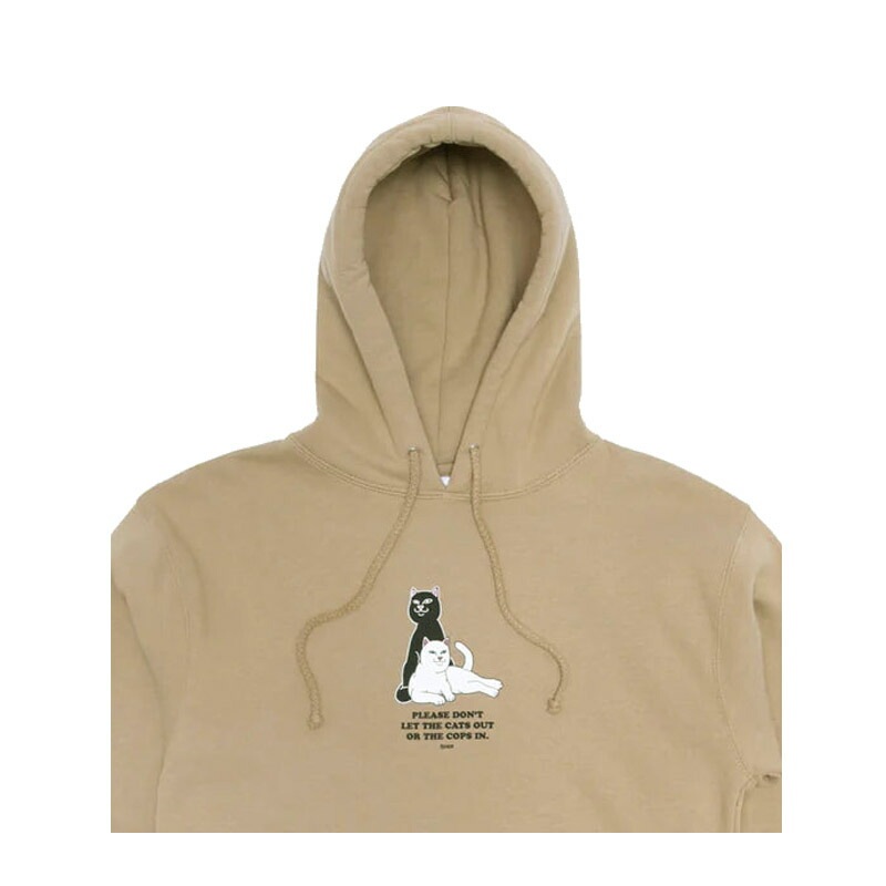リップンディップ Keep The Cats In HoodieSandstone スウェット フード プルオーバー パーカー 男性用 メンズ リップンディップ Keep The Cats In HoodieSandstone スウェット フード プルオーバー パーカー 男性用 メンズ